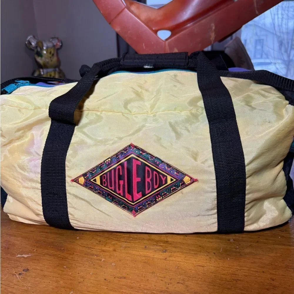 Vintage Bugle Boy Two Tone Duffle Bag